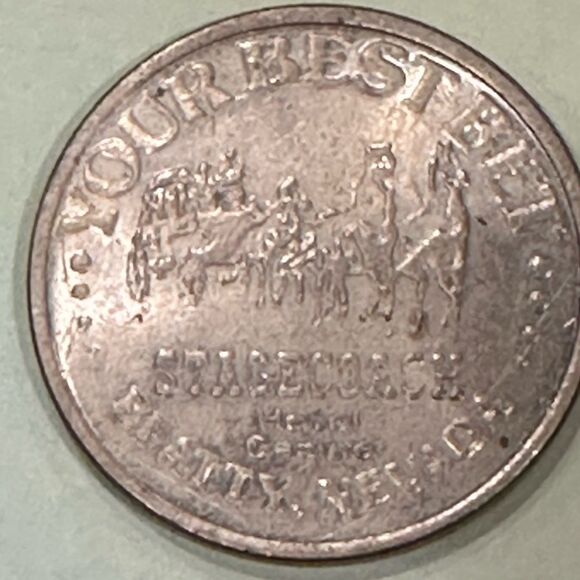 1988 STAGECOACH $1 Gaming Token Slot Beatty Nevada Vintage Stagecoach Token - Picture 4 of 12